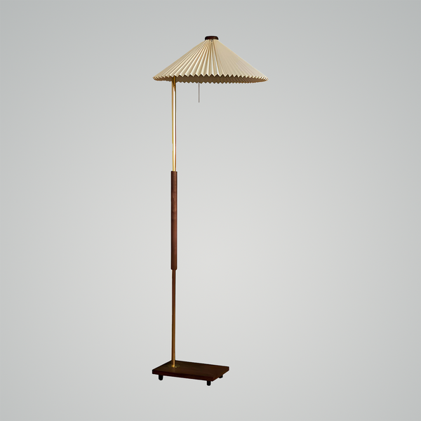 Classic Walnut Elegance Floor Lamp